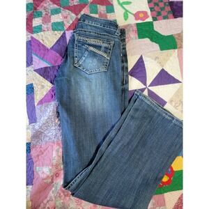 STETSON Women's 816 Classic Bootcut Denim Jeans SIZE 8 LONG Dark Wash